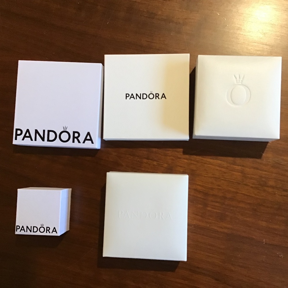 Pandora Jewelry Empty Boxes Bundle, lot of 5